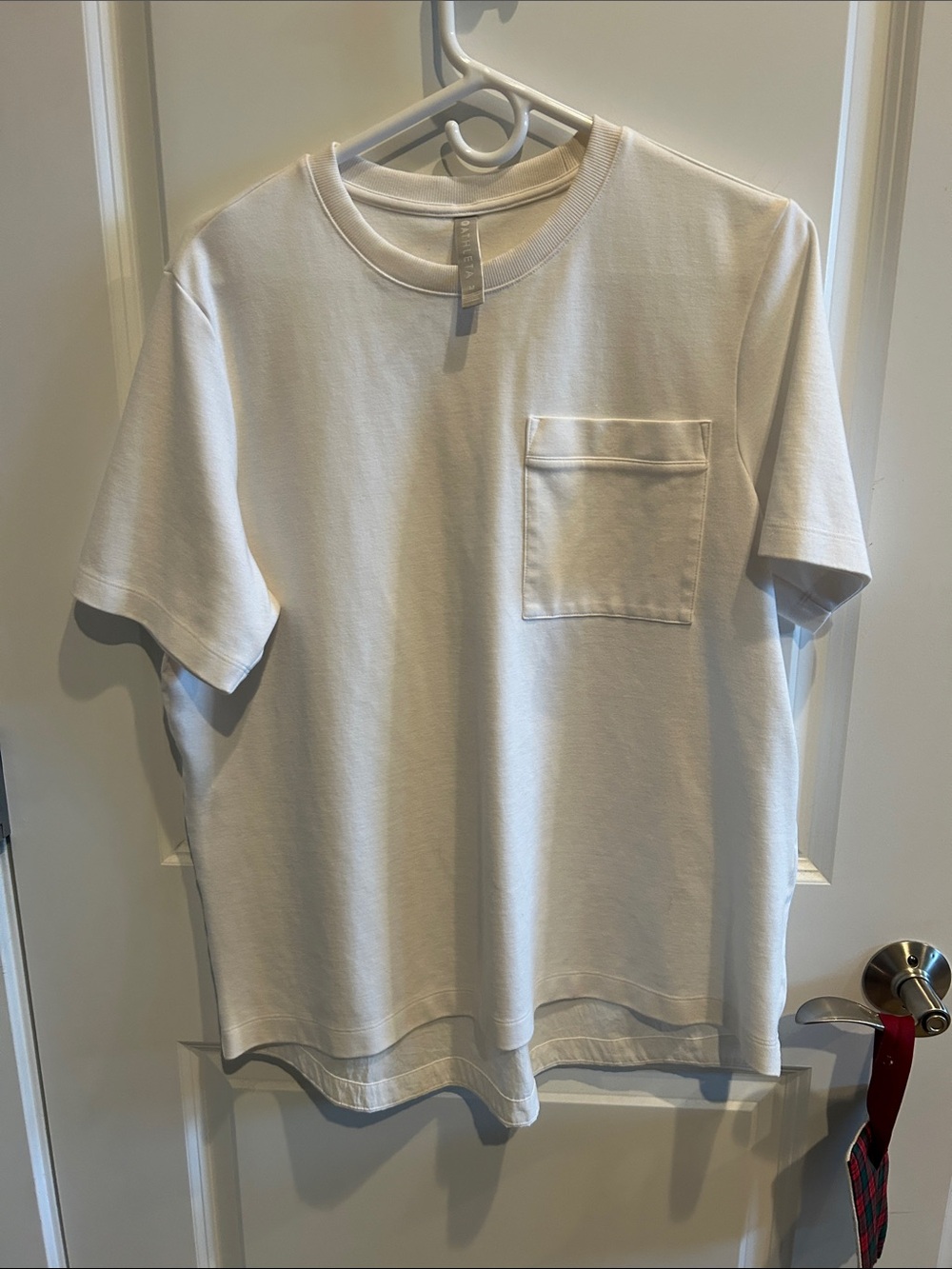 Athleta White Short-Sleeve Pocket Tee
